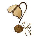 Bronze water lily lamp & glass paste