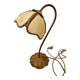 Bronze water lily lamp & glass paste