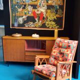 1950s wood reclining chair