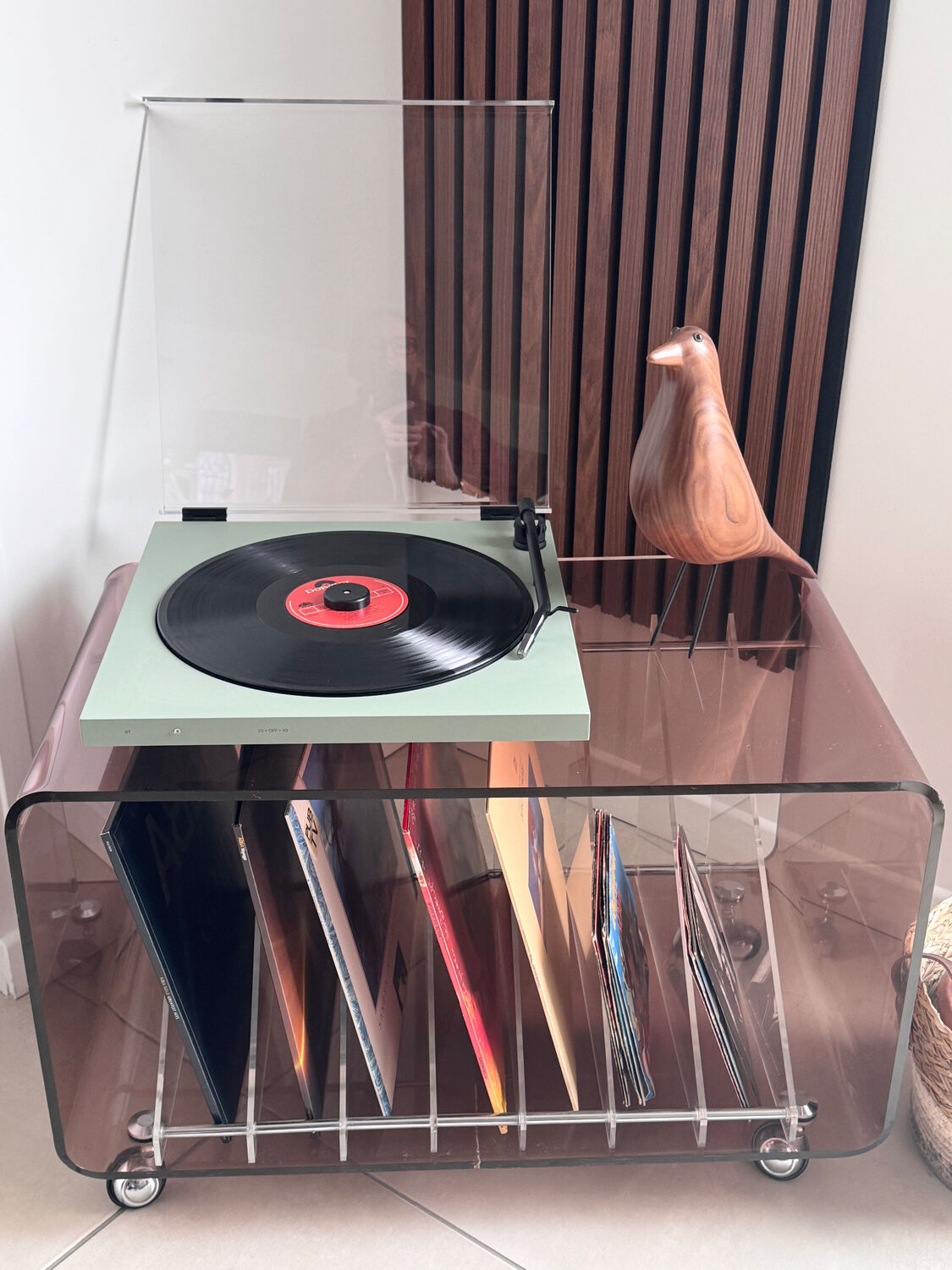 Vintage M. Dumas Roche Bobois coffee table/vinyl record cabinet