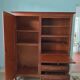 Cherry wood secretary wardrobe