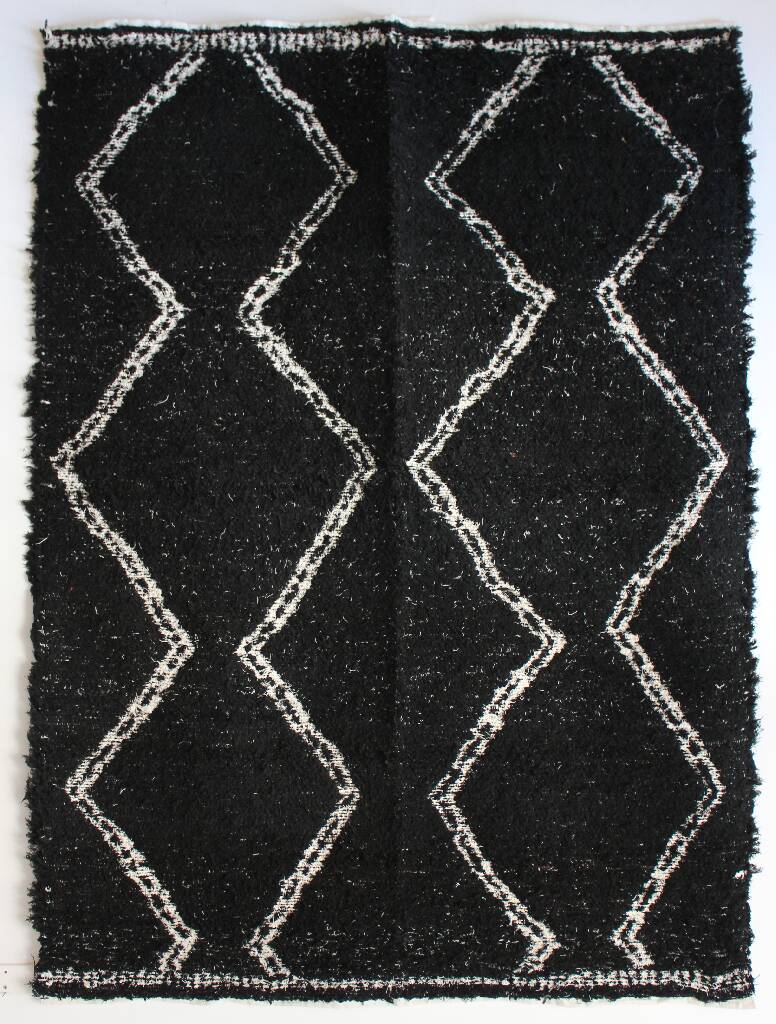 Reversible rug - hand-woven recycled cotton - 170 x 240 cm