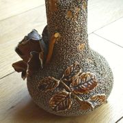 Vase ancien faïence majolique et barbotine