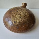 Ancienne Gourde bouteille en grès signée Jacques Migeon LA BORNE (Cher)