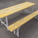 Ensemble table pliante et bancs de guinguette