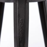 Rowac workshop stool, Tripod with solid beech top, 1950s