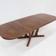 Vintage large oval extendable dining table 1960s