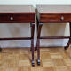 Paire de chevets de style Empire en acajou, bois de placage et finitions en laiton