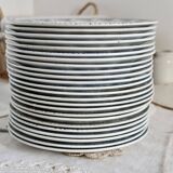 6 flat iron earth plates Sarreguemines U&C Luchon model