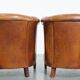 Ensemble de 2 fauteuils club en cuir de mouton