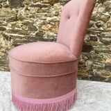 Toad armchair, vintage velvet fireside chair