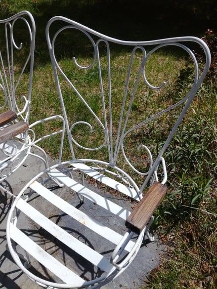 Pair of garden armchairs 1920