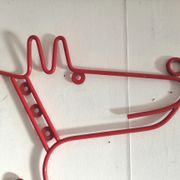 Wall coat rack vintage dog Ikea, 90s