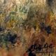Painting Gouache Watercolor "herd of wild boar in the forest" HSC signed Carré