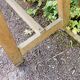 Old wooden church bench with backrest - 3 metres -
