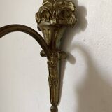 Antique bronze and glass paste wall light