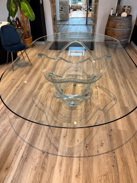 "Néo" dining table in Murano by Tulczinsky