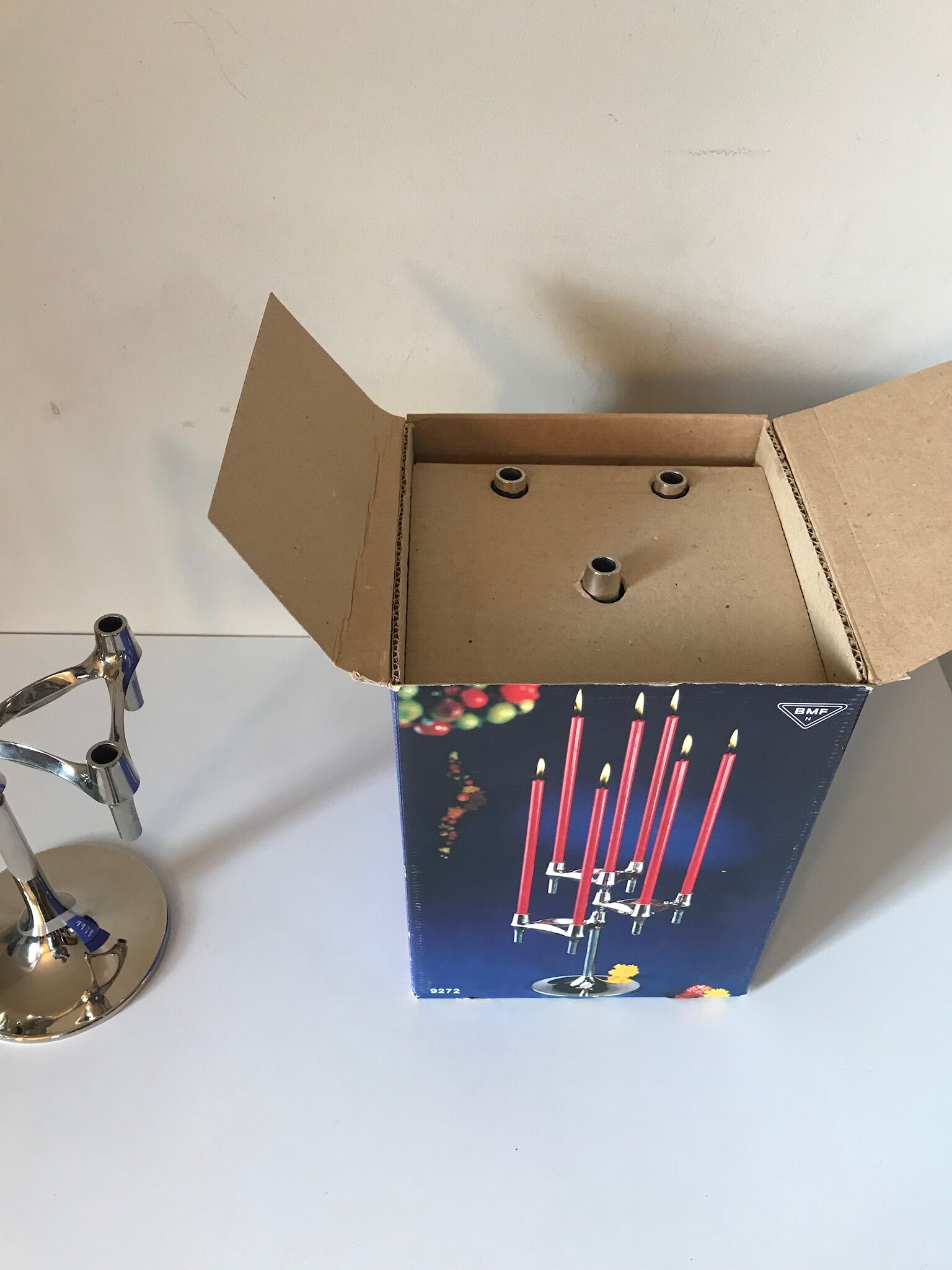 Paire de bougeoirs Nagel BFM de Ceasar Stoffi & Fritz design années 70