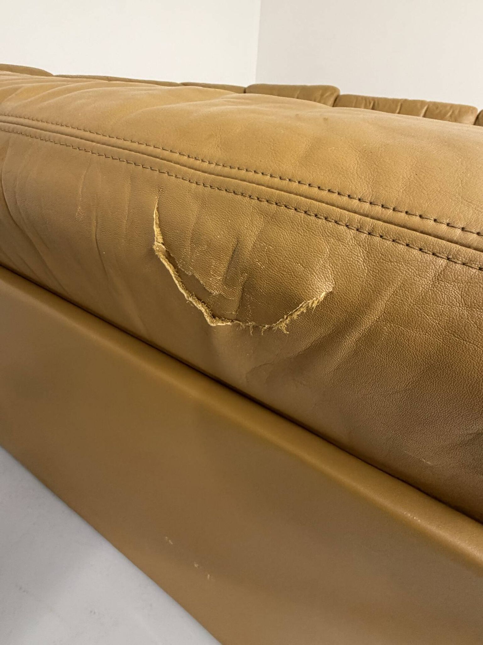 Large modular corner sofa De Sede DS-76, 6 vintage leather modules