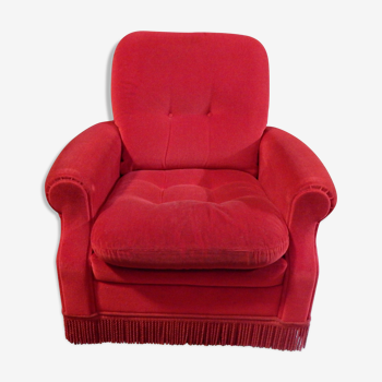 Fauteuil club velours vintage année 50/60