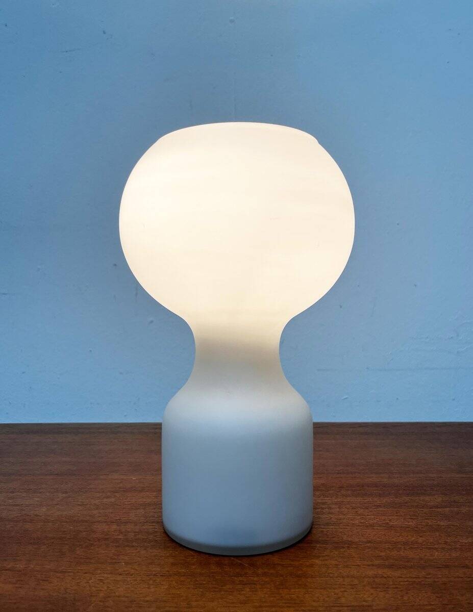 Vintage minimalist glass table lamp from the space age by Jean Paul Edmonds Alt for Philips, 1970s.