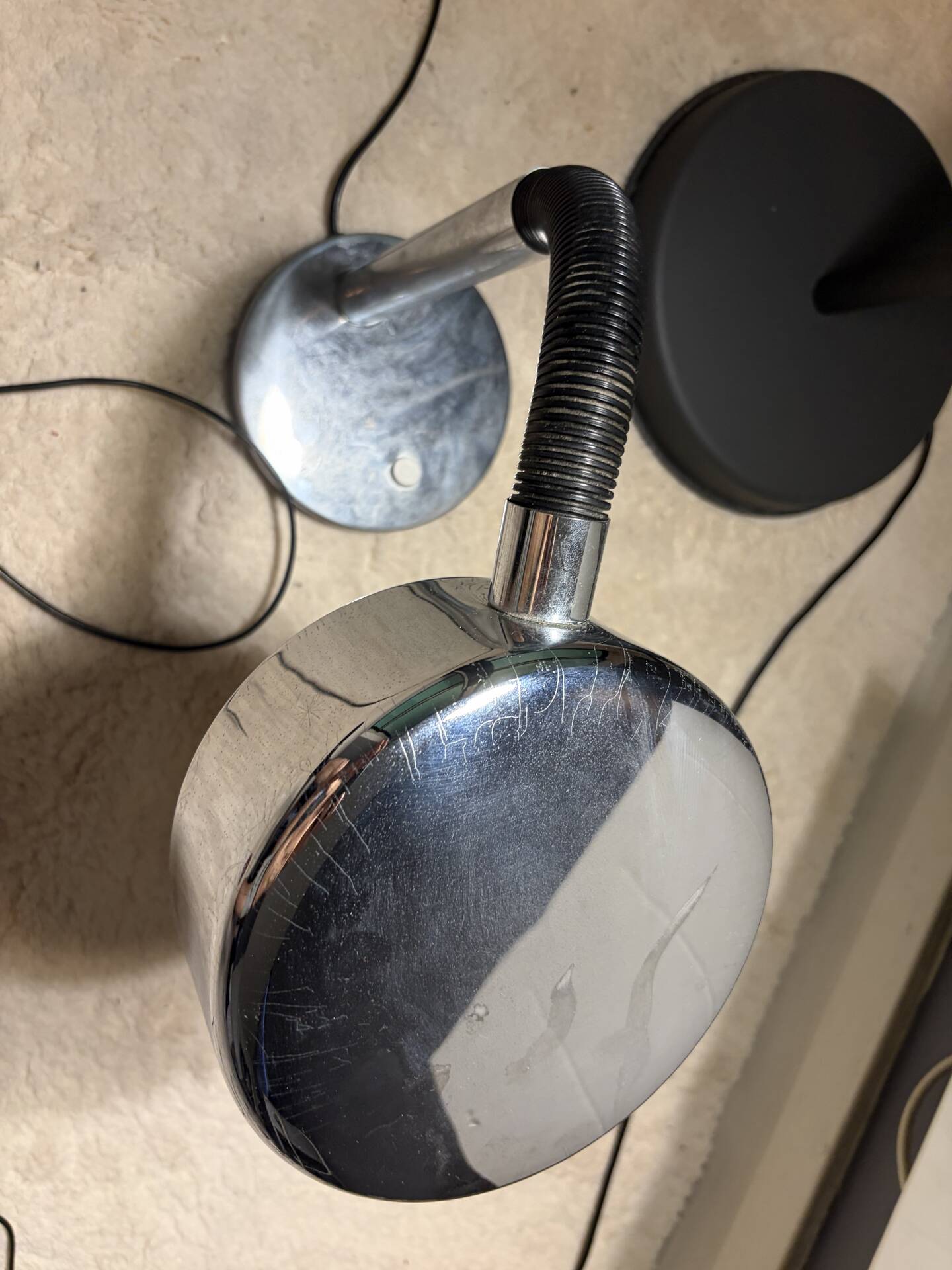 Vintage chrome desk lamp Hustadt Leuchten (1970s)
