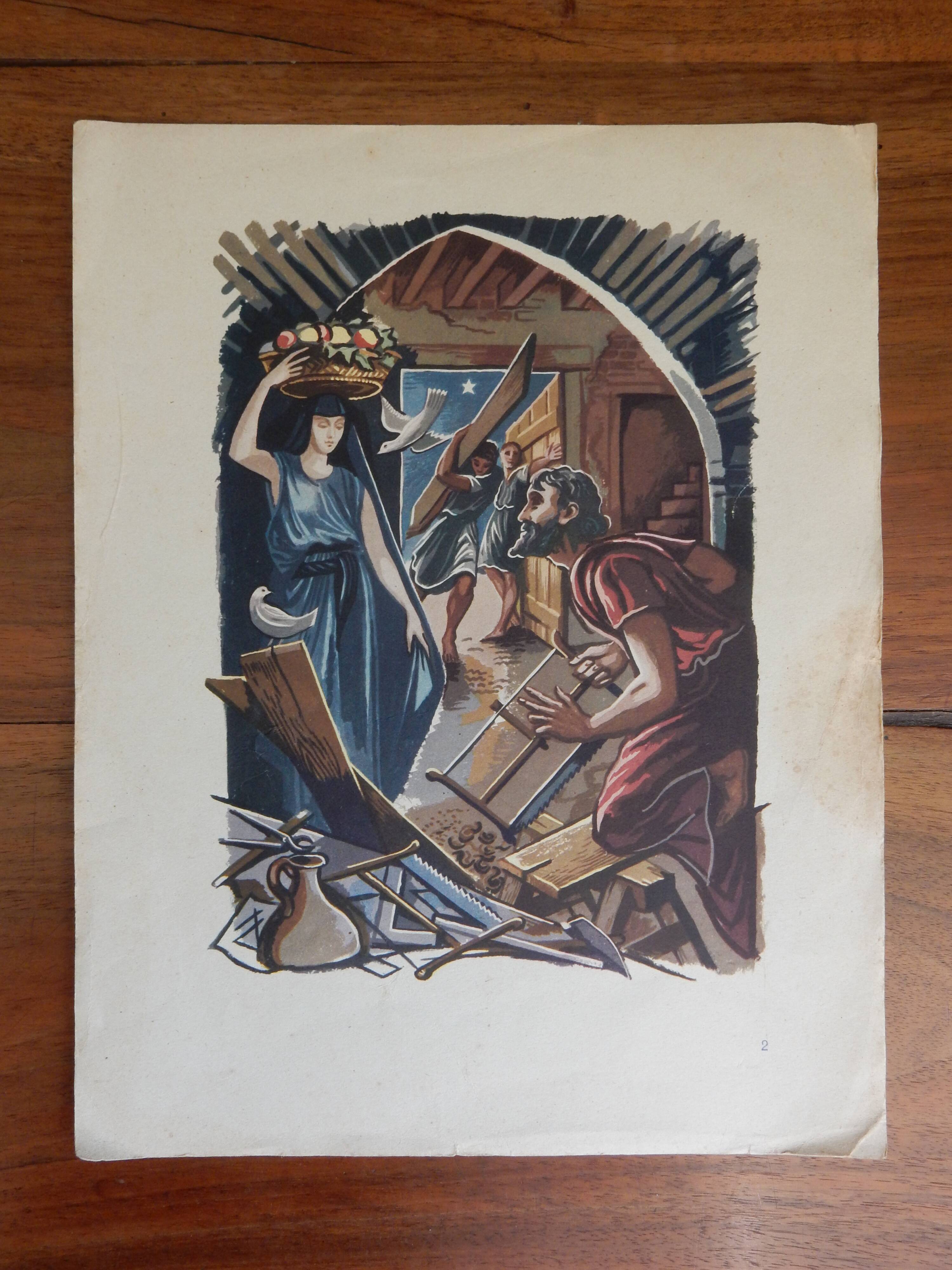 Nativity illustration the announcement made to Joseph