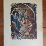 Nativity illustration the announcement made to Joseph