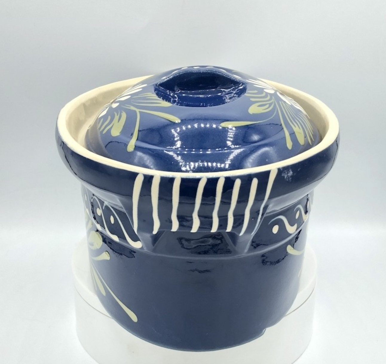 Terrine oval alsace Baeckeoffe blue