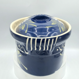 Terrine oval alsace Baeckeoffe blue