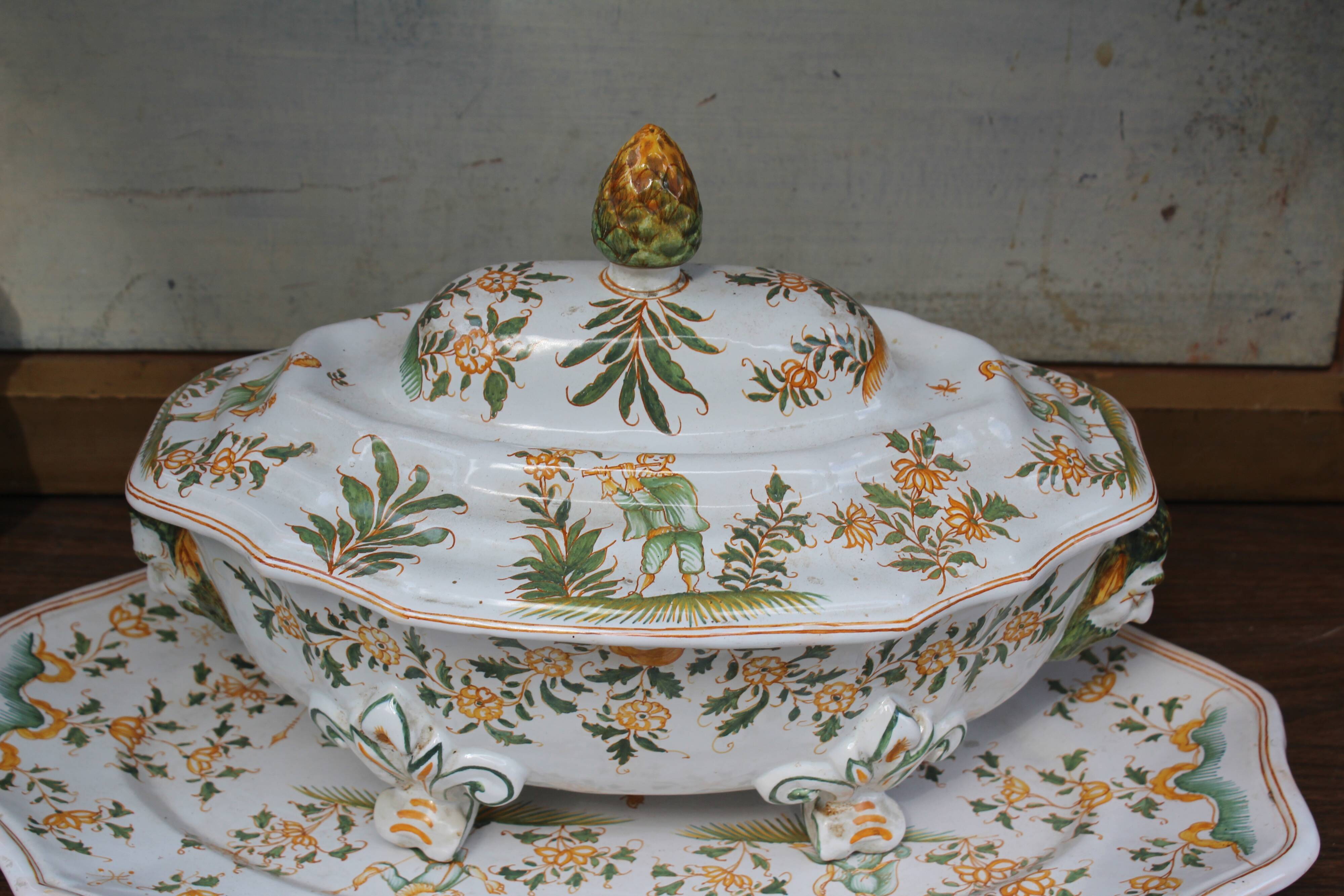 Earthenware soup bowl