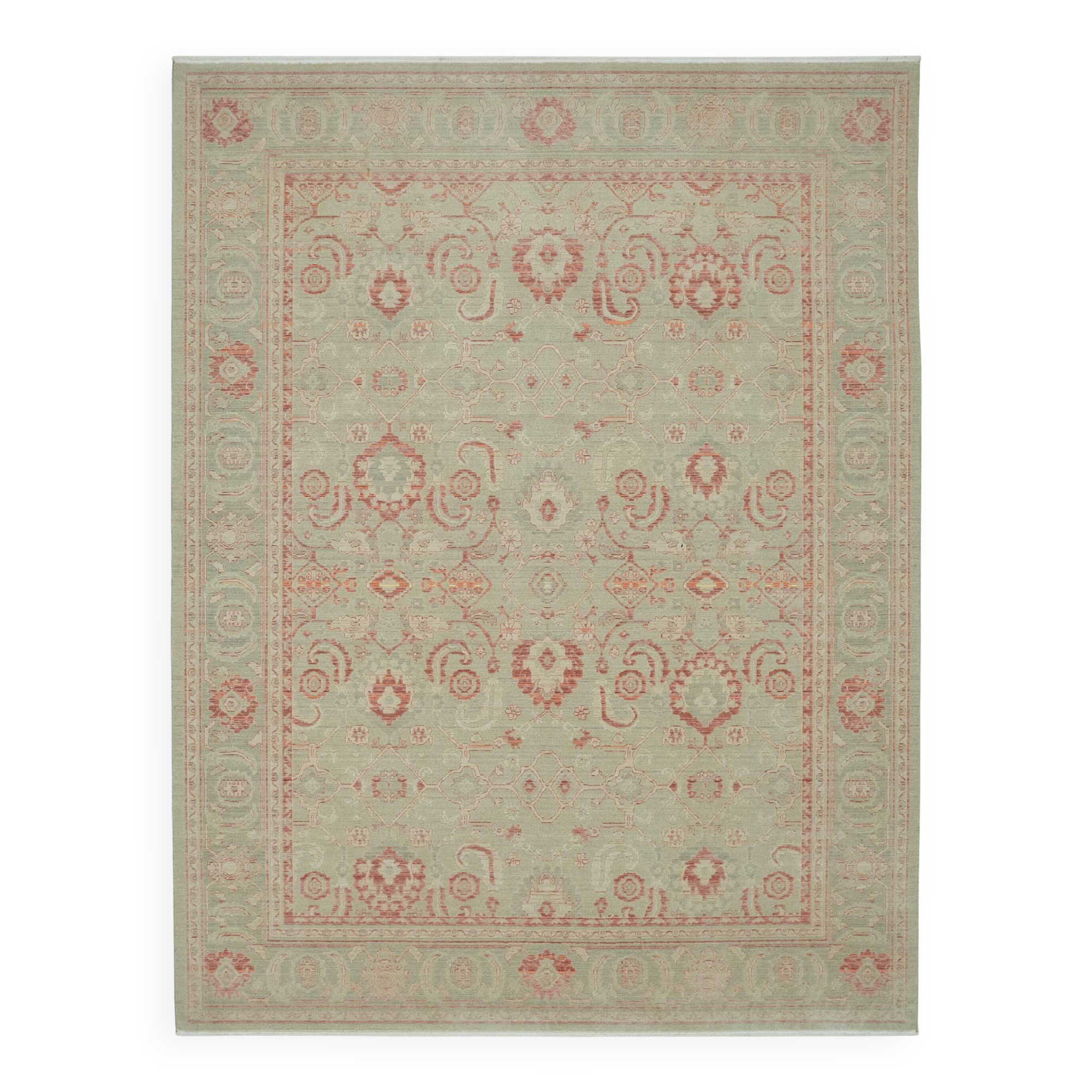 Tapis Oushak turc fait main 288 cm x 381 cm