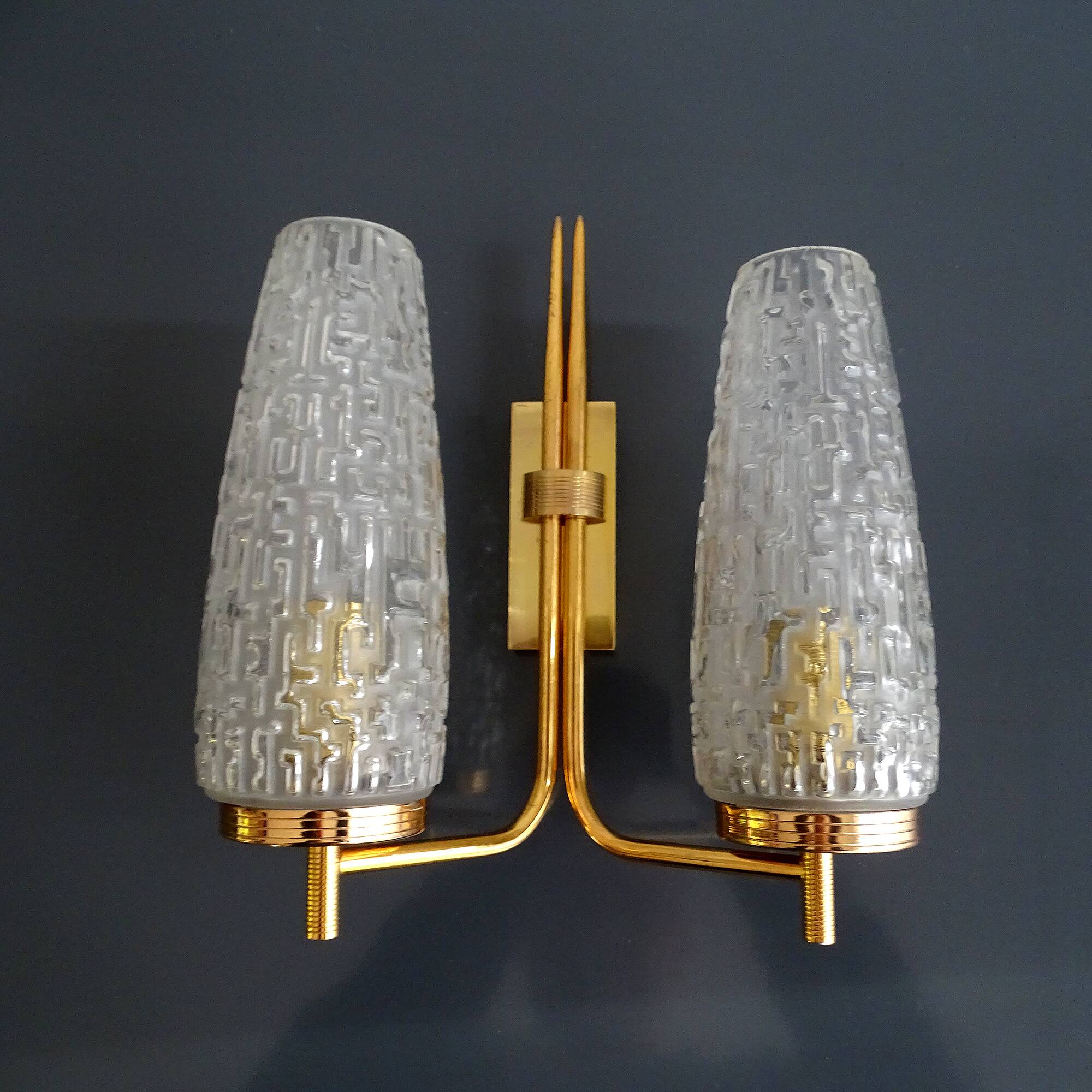 Vintage Glass Wall Light