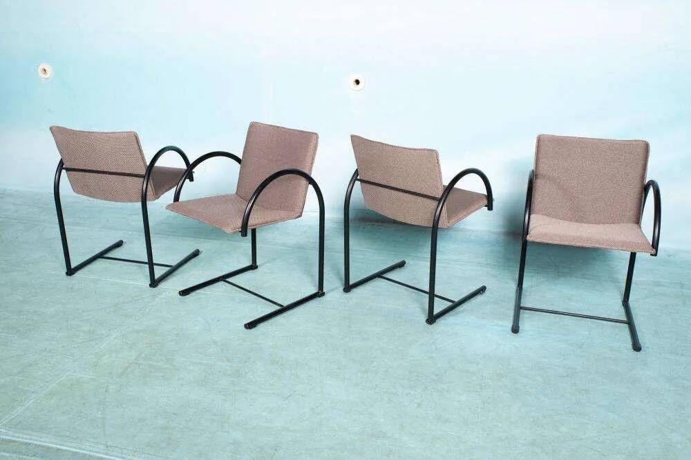 Set of four postmodern Metaform 'Cirkel' dining chairs.