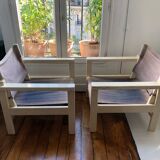 Pair of safari armchairs