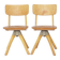 Pair of Vintage Casala Swivel Chairs, 1970s German Industrial Beechwood