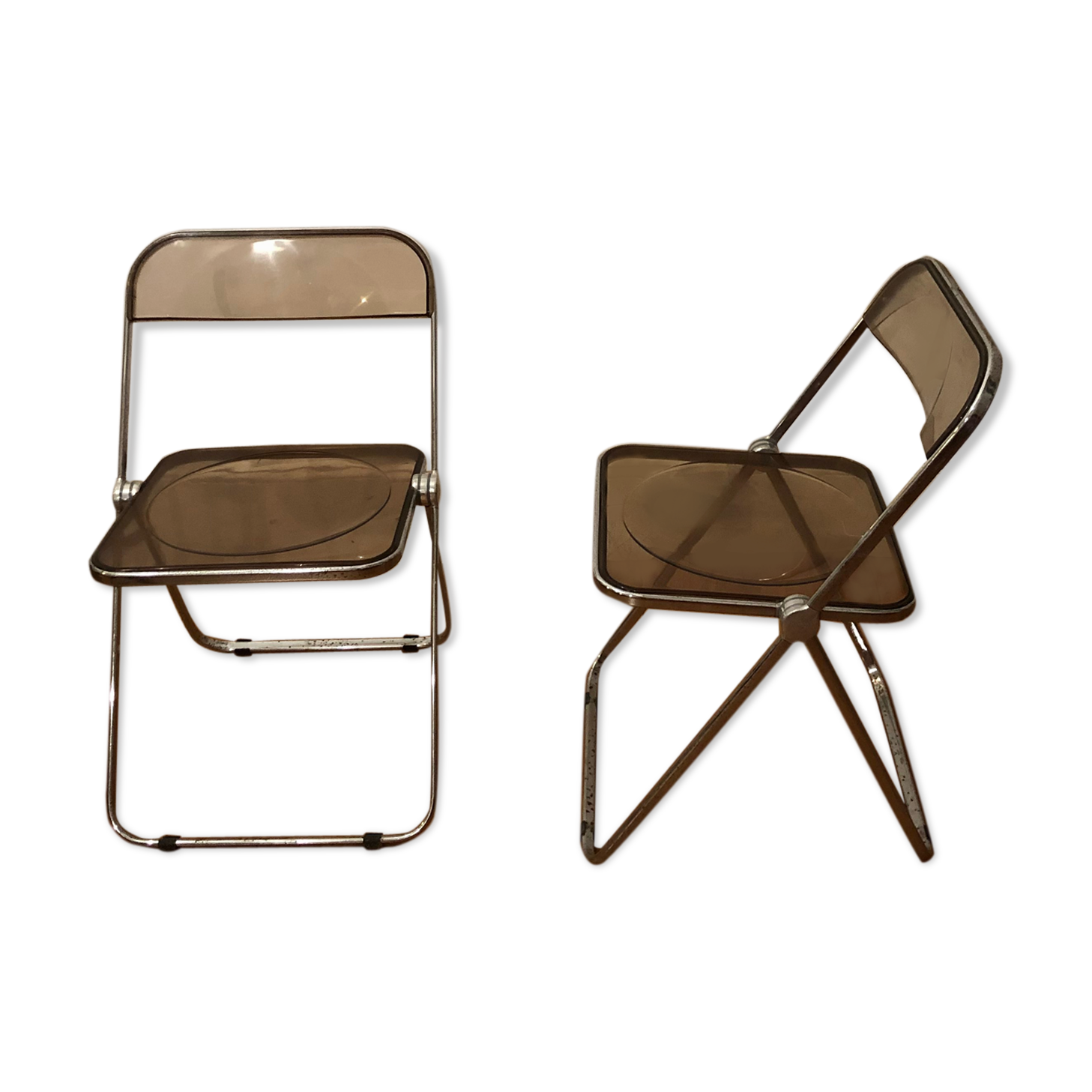Pair of Plia chairs by Giancarlo Pirettu