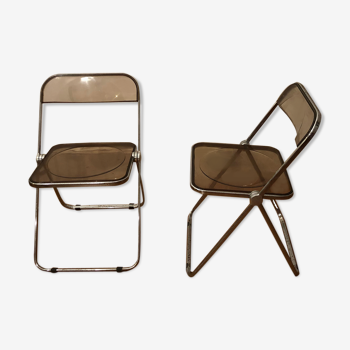 Pair of Plia chairs by Giancarlo Pirettu
