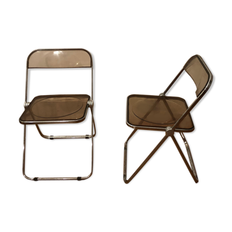 Pair of Plia chairs by Giancarlo Pirettu