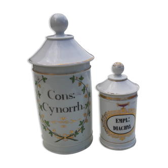 2 Porcelain Pharmacy Pots