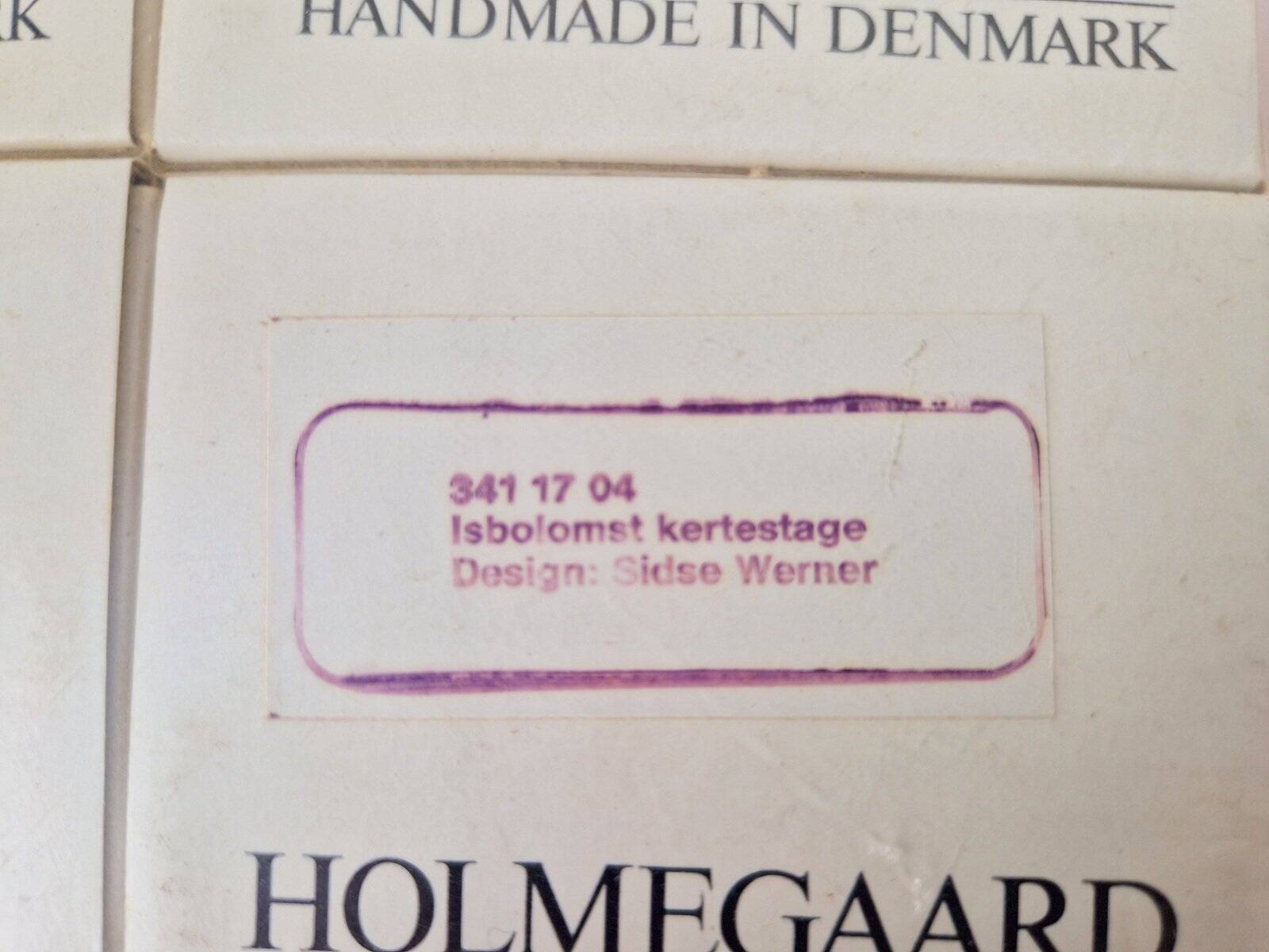 Vintage Isblomst Glass Candlestick by Sidse Werner for Holmegaard, 1970s