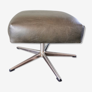 Metal footrest with 70cm leather coating