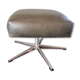 Metal footrest with 70cm leather coating