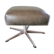 Metal footrest with 70cm leather coating