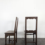 Pair of Lorraine oak chairs