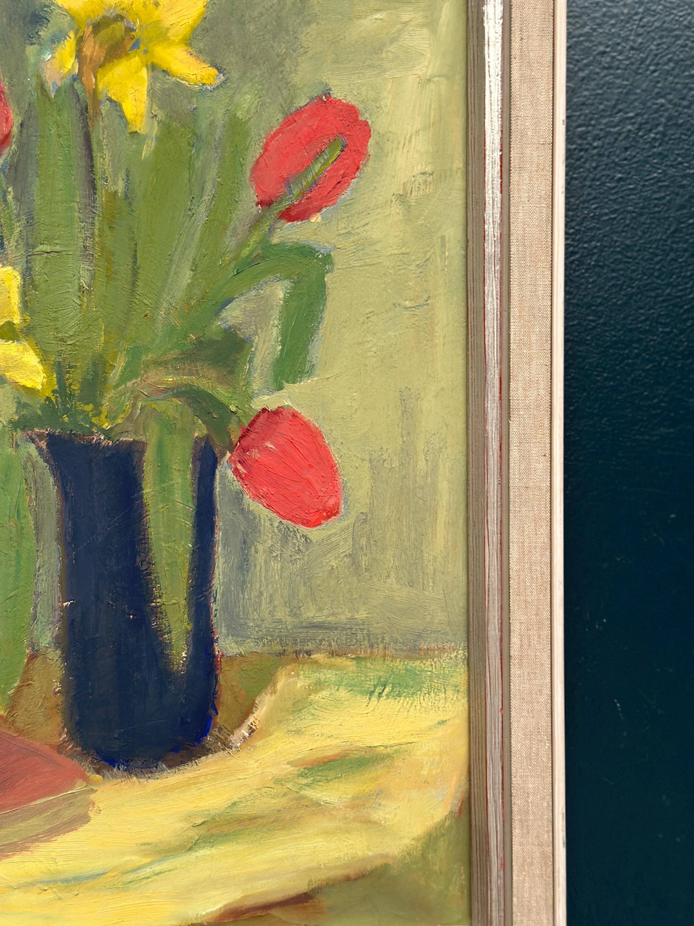 Original Swedish Oil On Panel – “Spring Bouquet” By K Lundquist – Vintage & Framed