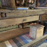 Raw oak carpenter's workbench