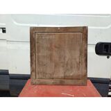 Wooden mirror and gold trim