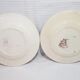 Set of 4 flat plates in Clairfontaine earthenware model Flowers, iron earth