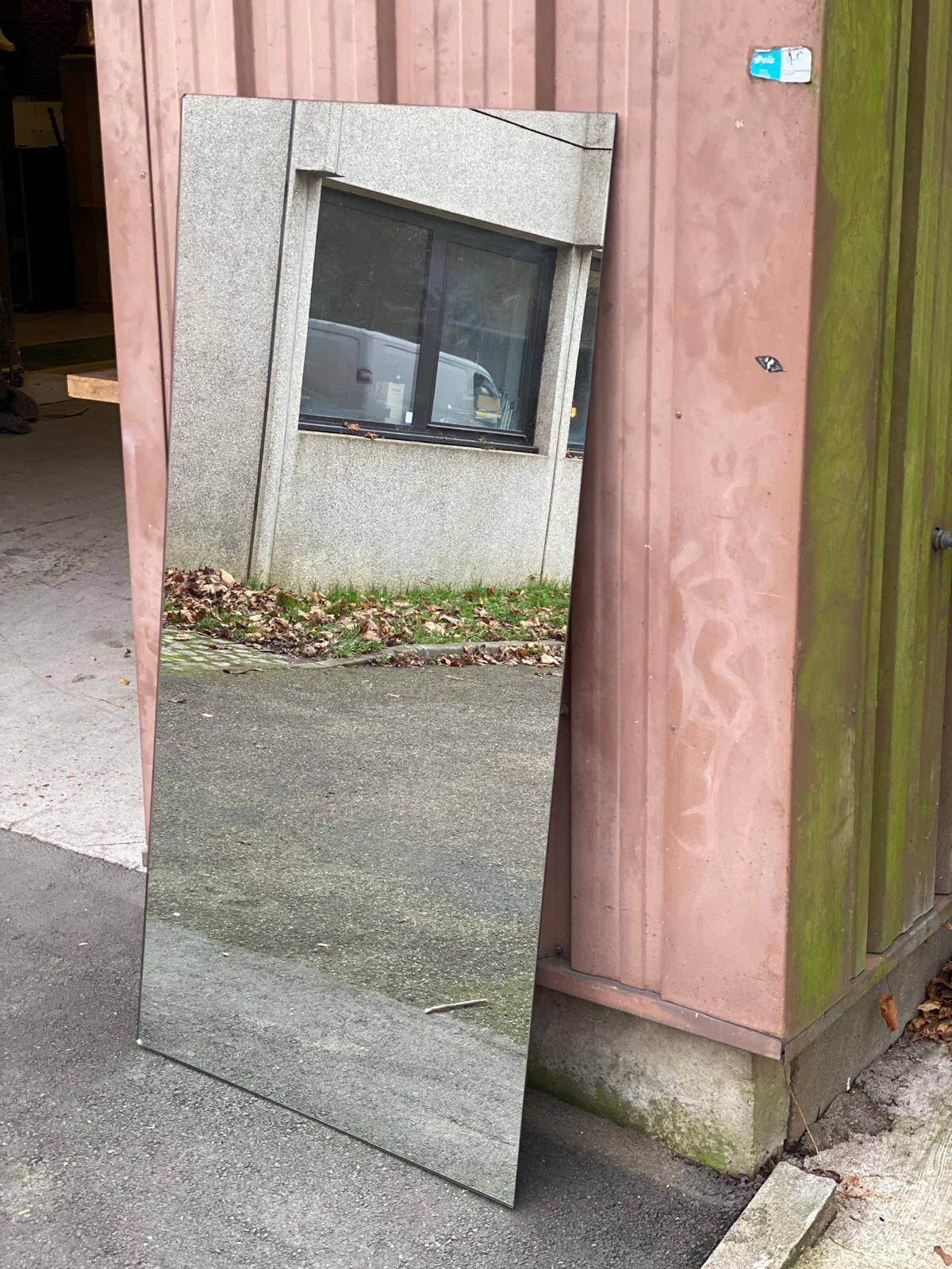 Vintage rectangular mirror without frame 78x156cm